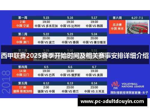 西甲联赛2025赛季开始时间及相关赛事安排详细介绍